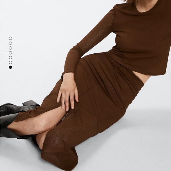 Mango Vent Midi Skirt - Picture 2 of 9